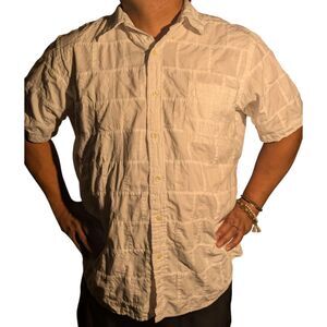 American Living Men's Short Sleeve Button-Down Shirt - Patchwork Texture